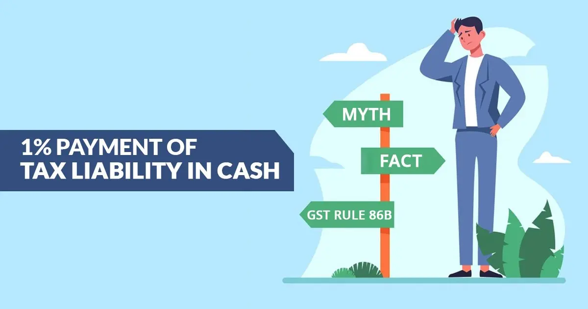 Are you Required to Pay 1% of GST Liability in Cash? -Rule 86B   By Siffat Kaur and Pankush Goyal